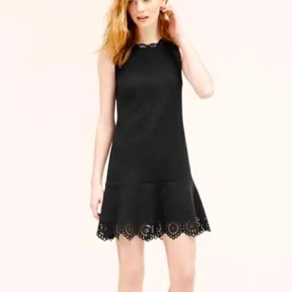 NWT LOFT Black Eyelet Dress Size 14T